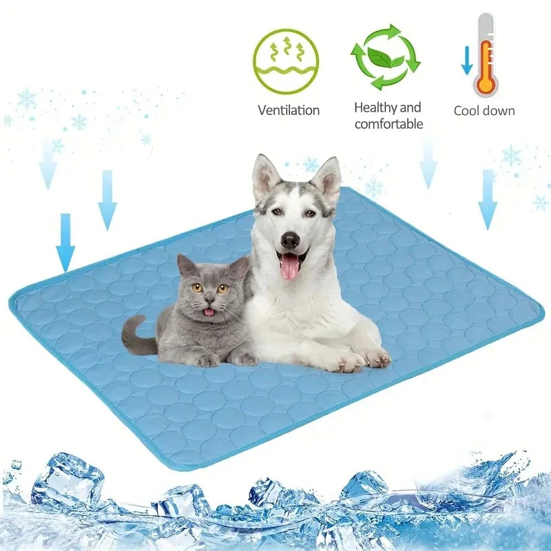 Extra Large Dog Cooling Mat - Durable Summer Pet Bed for Dogs and Cats, Ideal for Home or Travel