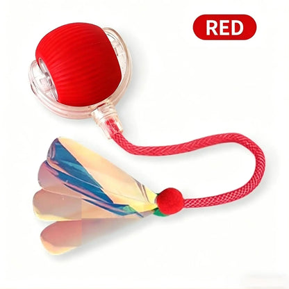 2026 New Smart Automatic Rolling , USB , Light-Up, Quiet, Bite-Resistant, Wear-Resistant, Non-Toxic Interactive for Kittens, Non-Toxic Interactive Juguete Para Mascota Free Gift Rechargeable Adjustable Mode Cat Ball Toy Speedy Tail Moving Dog Fun