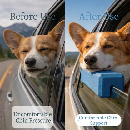 Universal Dog Car Window Chin Rest Cushion Soft Foam Pet Head Support for Medium & Large Dogs Safe Comfortable Travel Ride Accessory