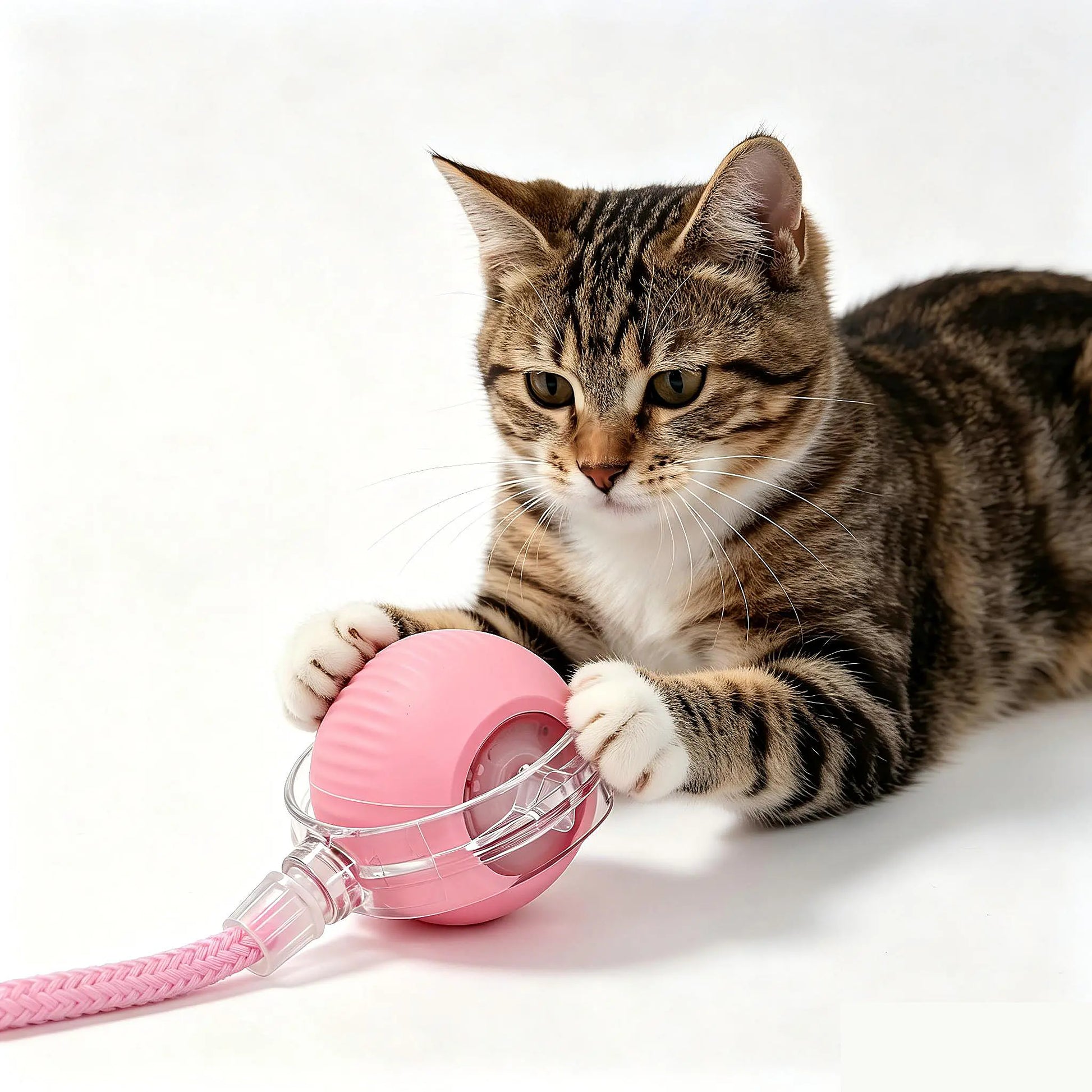 2026 New Smart Automatic Rolling , USB , Light-Up, Quiet, Bite-Resistant, Wear-Resistant, Non-Toxic Interactive for Kittens, Non-Toxic Interactive Juguete Para Mascota Free Gift Rechargeable Adjustable Mode Cat Ball Toy Speedy Tail Moving Dog Fun